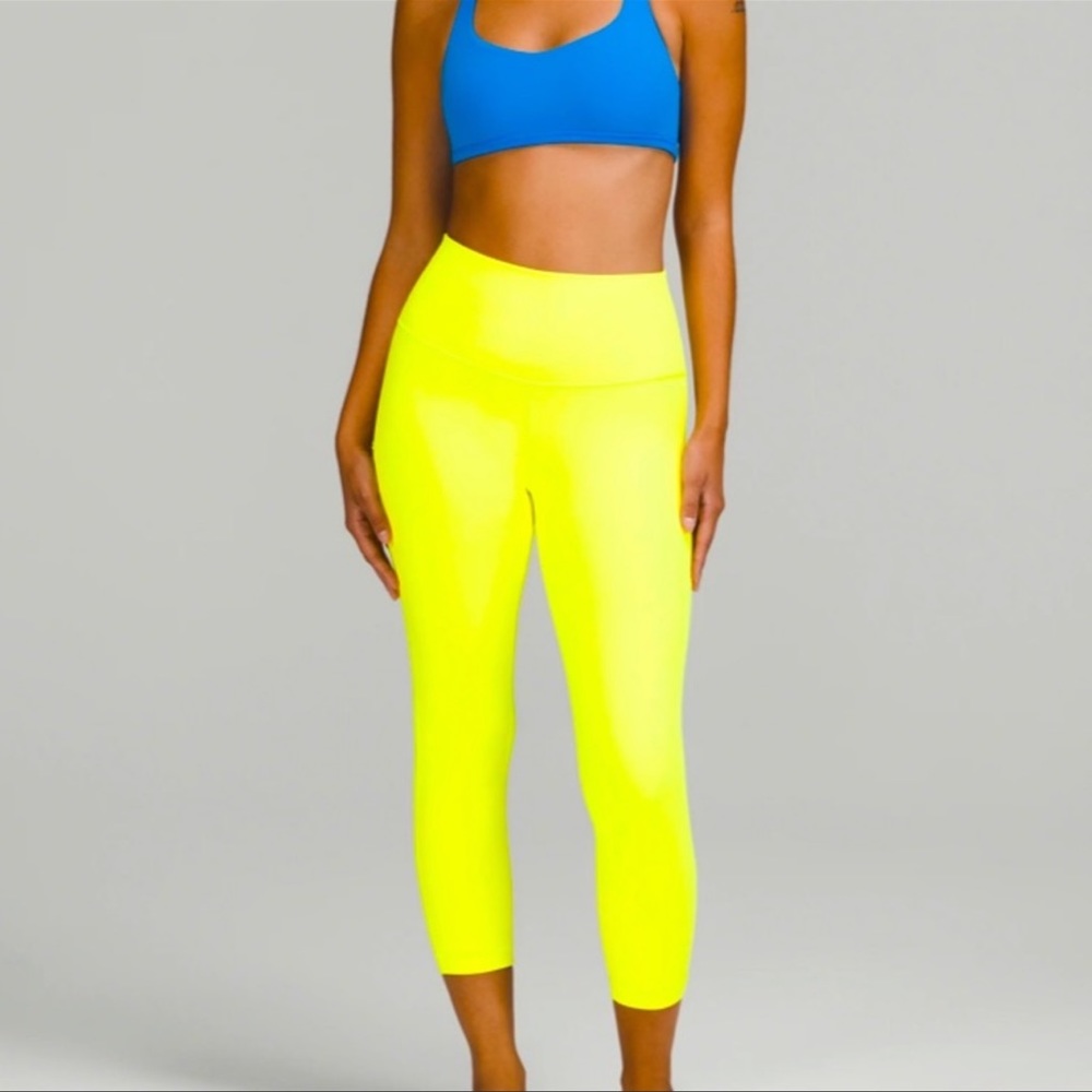 lululemon athletica High-Rise Neon Yellow Cropped Leggings